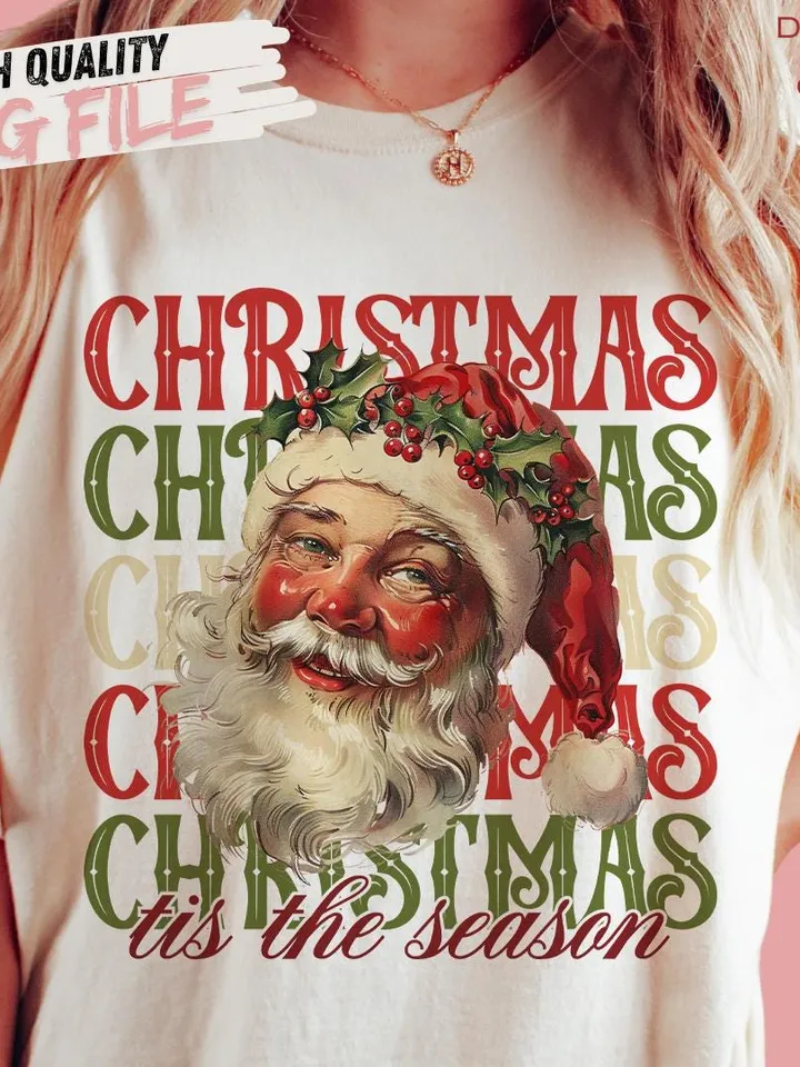 Christmas Season PNG, Christmas Season Png, Santa Claus PNG, Christmas png, Retro Christmas Shirt PNG, Christmas 2024 png, png files