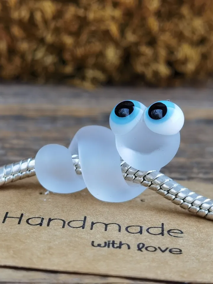 Glass Caterpillar figurine Miniature Caterpillar worm gifts Caterpillar ornaments Snake sculpture Glass Snake figurine Snake bead bracelet
