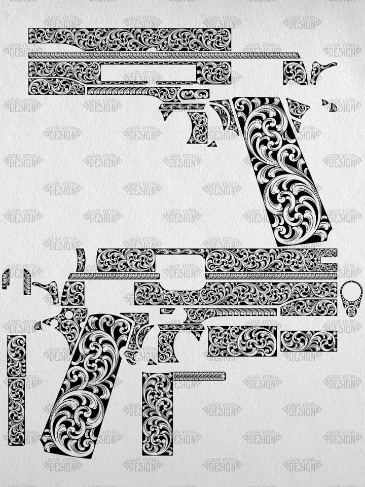 VECTOR DESIGN Colt 1911 Government 38 Super Scrollwork