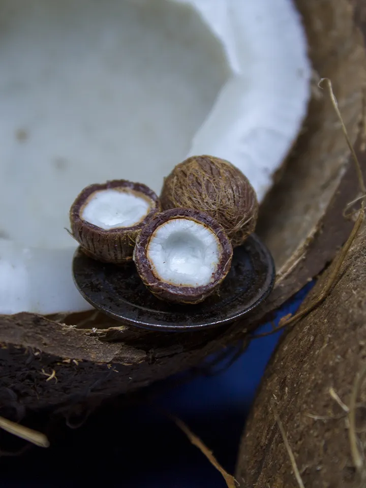 TUTORIAL Miniature coconut with polymer clay