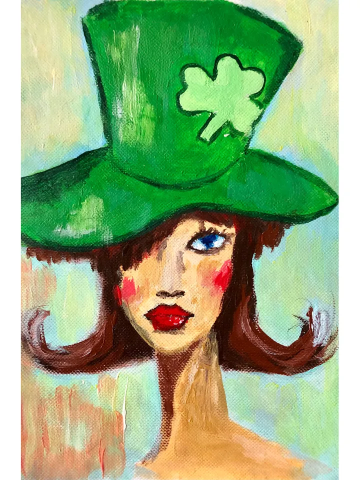 Irish Girl Painting Original Female Portrait Painting 48 00 Buy Irish Girl Painting Original Female Portrait Painting 48 00 Buy