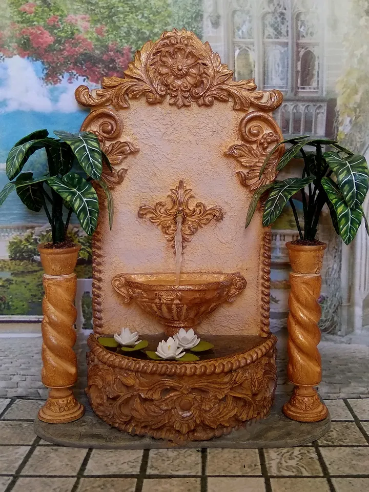 Miniature fountain. Fountain for the collection of dolls.1:12 scale.Handmade. Fountain for a doll. Miniature.