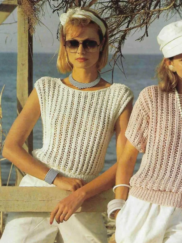 Knitting pattern sweater Set 3 X pattern Women Sweater Knitting ,Pattern Ladies Short Batwing Sleeveless Vest Knitting