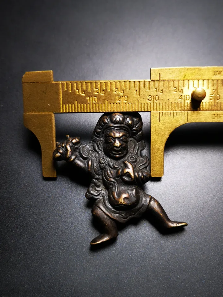 Gandhanra Acient Vajrapani Amulet,Tibetan Buddhism Statue,the Protector and Guide of Gautama Buddha,80 years old
