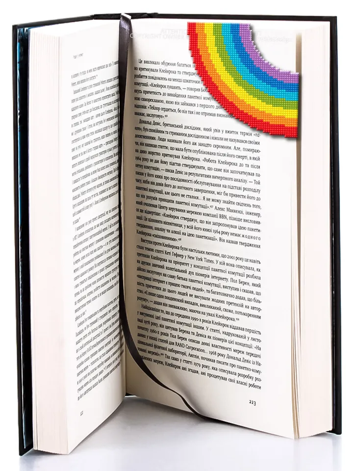 Rainbow Corner bookmark cross stitch pattern download PDF Rainbow cross stitch chart Handmade bookmark digital pattern PDF, LGBTQ gift #B301