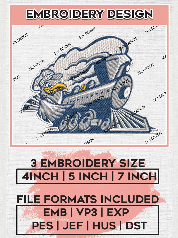 Chattanooga Mocs Team Logo Embroidery Design Files, NCAA Chattanooga Mocs Machine Embroidery, NCAA Teams, 3 sizes, NCAA Machine embroidery designs, Digital Download