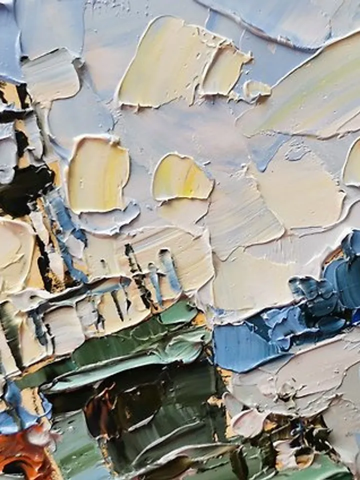 船舶 手工油畫 油畫 掛畫 微型油画 微型绘画
