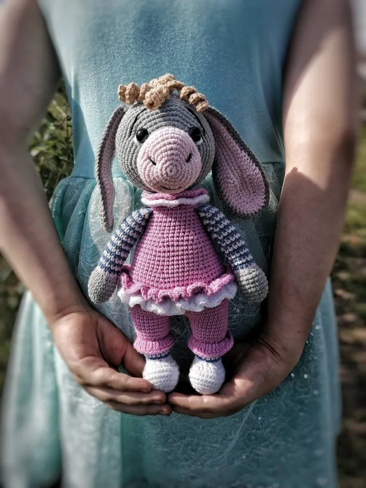 PDF donkey crochet pattern, crochet donkey, donkey pattern, crochet pattern, amigurumi donkey, cute donkey toy, amigurumi donkey pattern