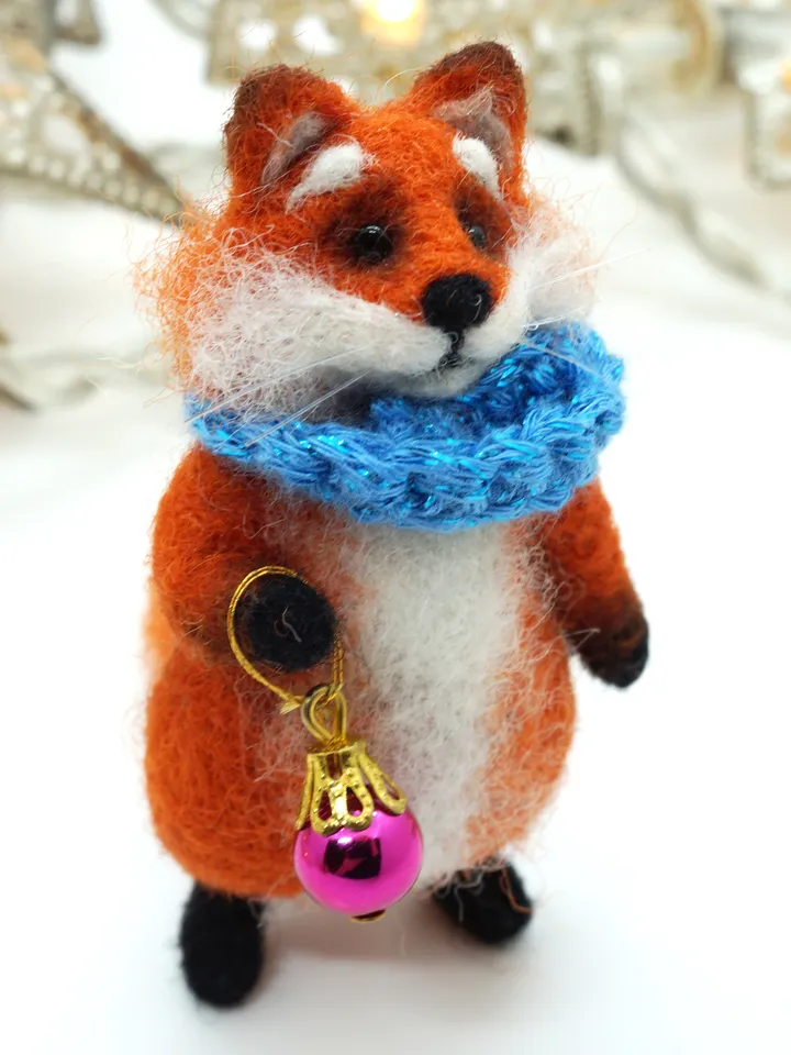 Rooney the fox, miniature needle felted animal, gift for Christmas, made to order