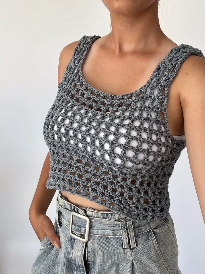 Easy top pattern, crochet pattern top, beginner t top, crop top pattern PDF