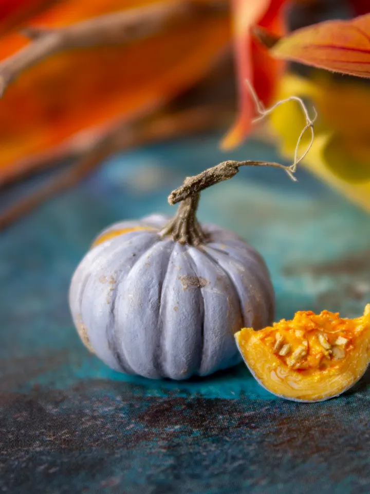 TUTORIAL Miniature polymer blue clay pumpkin