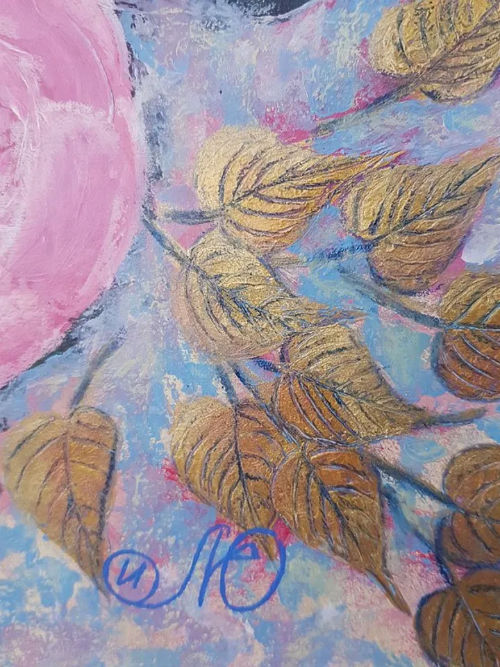 Pink Peony Painting Flower Original Art Floral Bouquet Wall Art Acrylic Painting