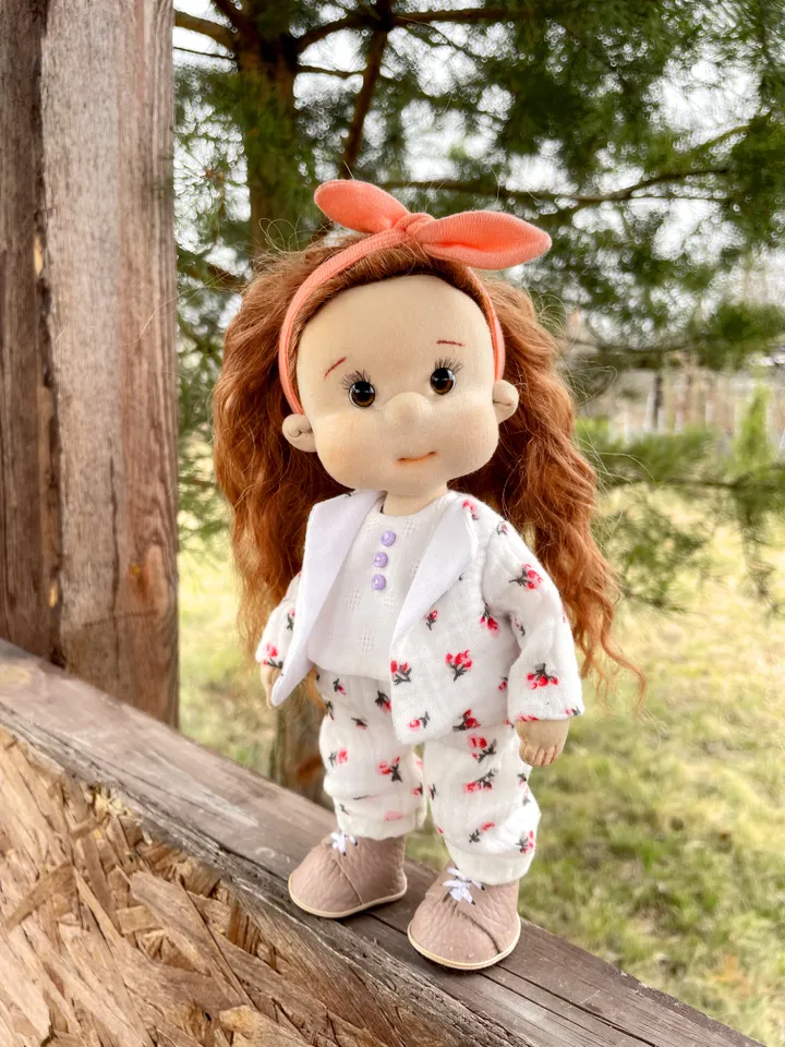Art Doll Waldorf Doll Inspiration Handmade Textile Doll Birthday Gift for Girl
