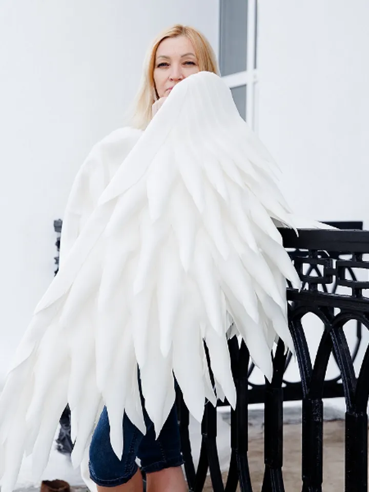 Wedding Angel Wings, Bride Angel Costume, Cosplay Wings, White Wings, Christmas Angel, Bridal shower decor Angelic wings