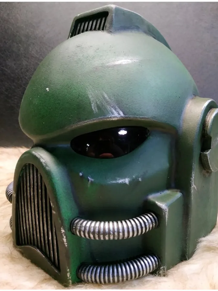 Space Marine - Dark Angel Cosplay - w40k helmet - paintball helmet - LED eyes -
