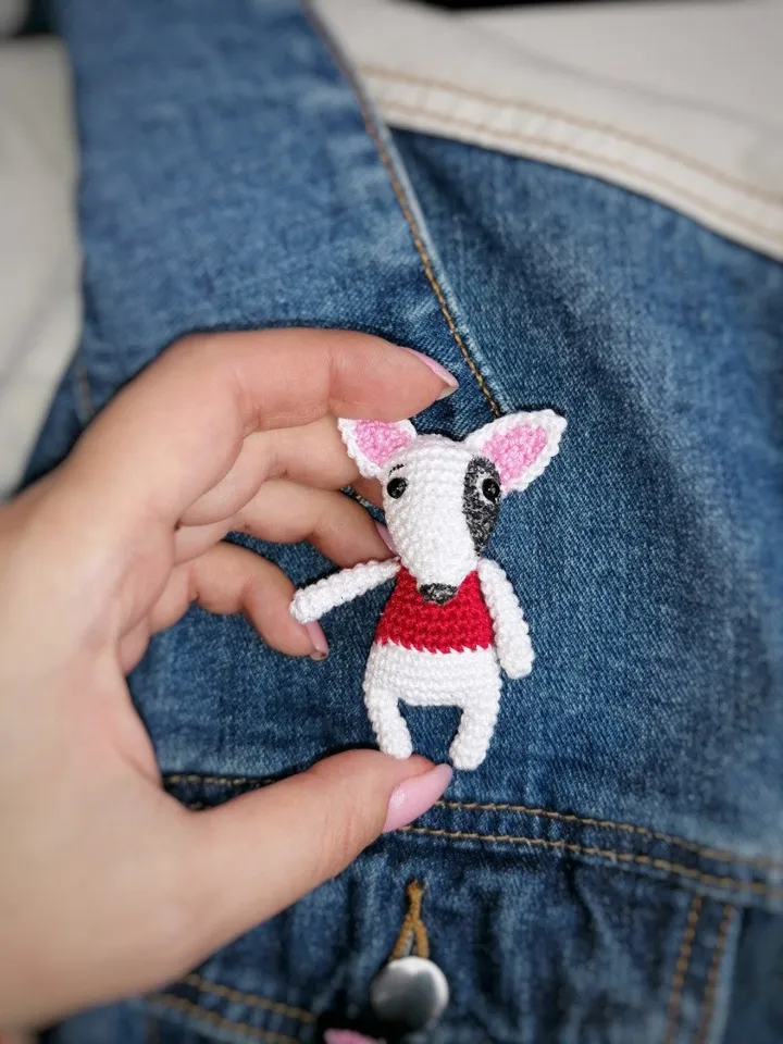PDF Crochet Dogs Brooches SET Pattern: Bull Terrier , Pug, Siberian Husky, Pinscher, Bulldog, Amigurumi dog, Crochet Animal Pattern