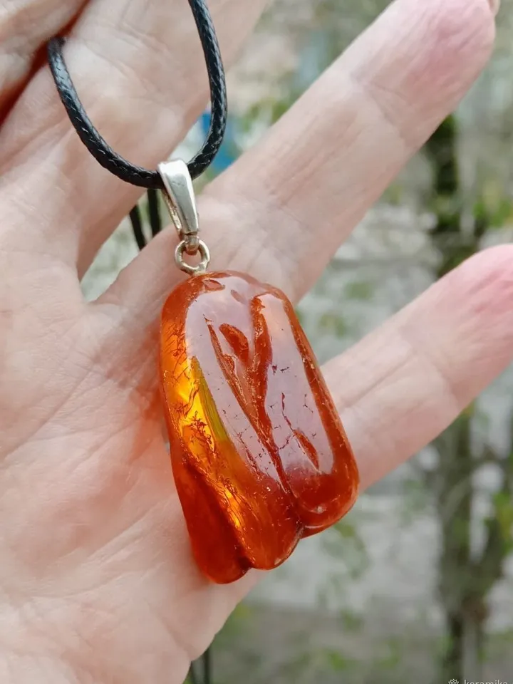 Amber Jewelry For Men Women Protection Amulet Stone Necklace Gift Boyfriend Baltic Amber Natural Gemstone pendant necklace