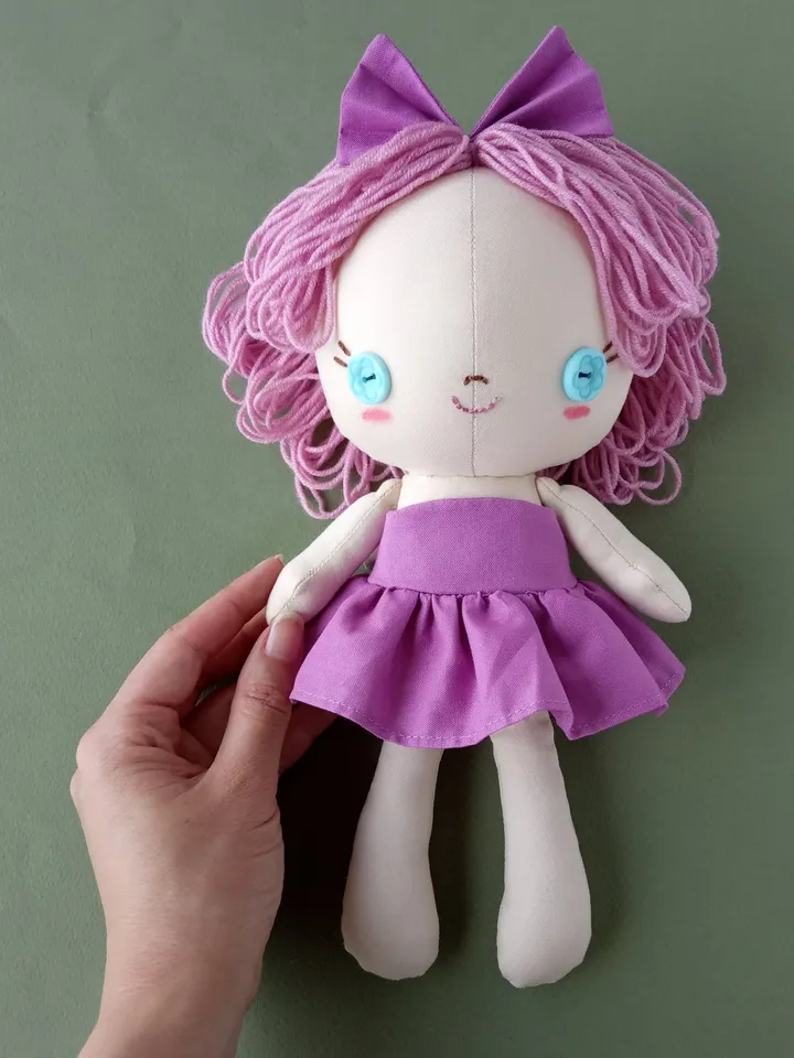 Doll Sewing Pattern With Step-By-Step Tutorial (2 sizes)