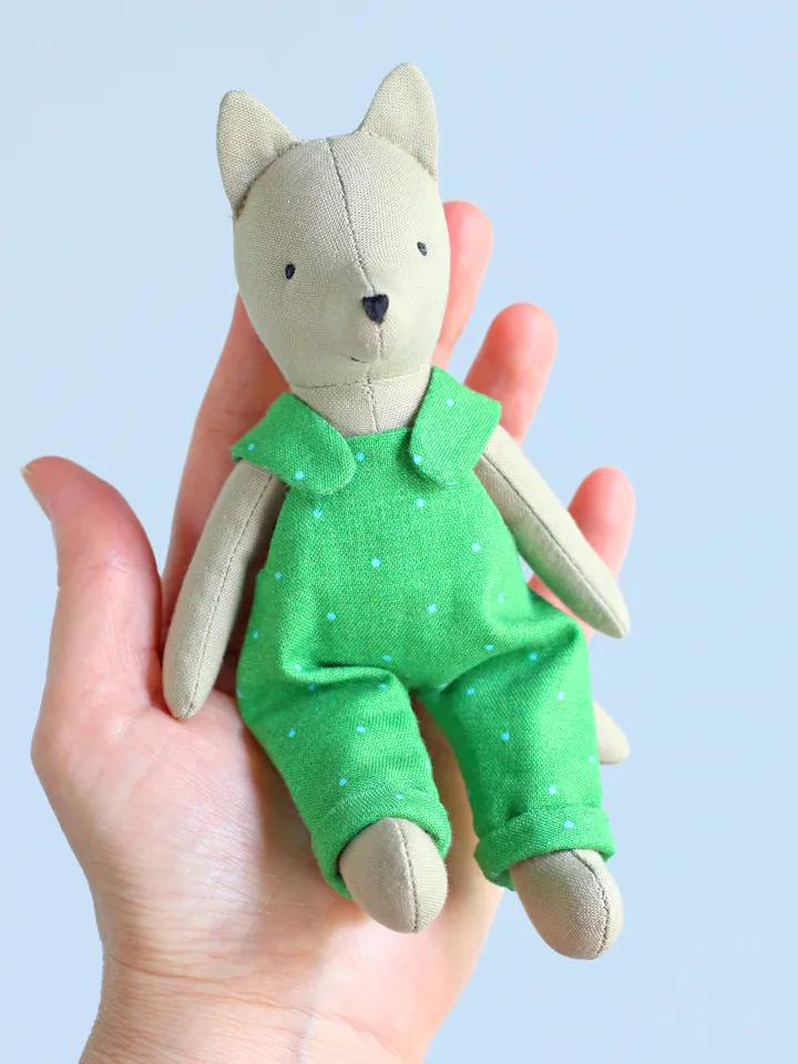 PDF Mini Wolf Stuffed Animal Sewing Pattern