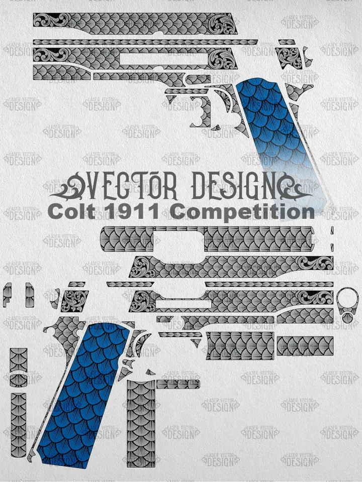 VECTOR DESIGN Colt 1911 Competition Scales and scrolls