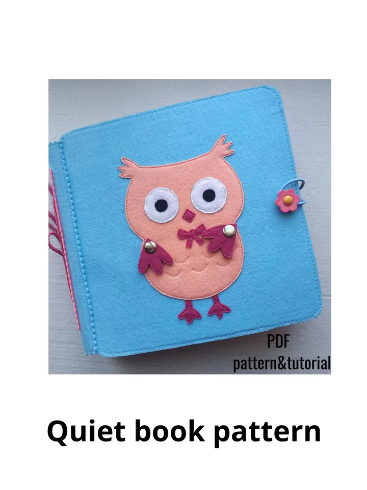 Felt quiet book pattern, Felt dollhouse toy, Animals quiet book PDF pattern, Felt plush sewing pattern, Toddler kids toys pattern, baby gift