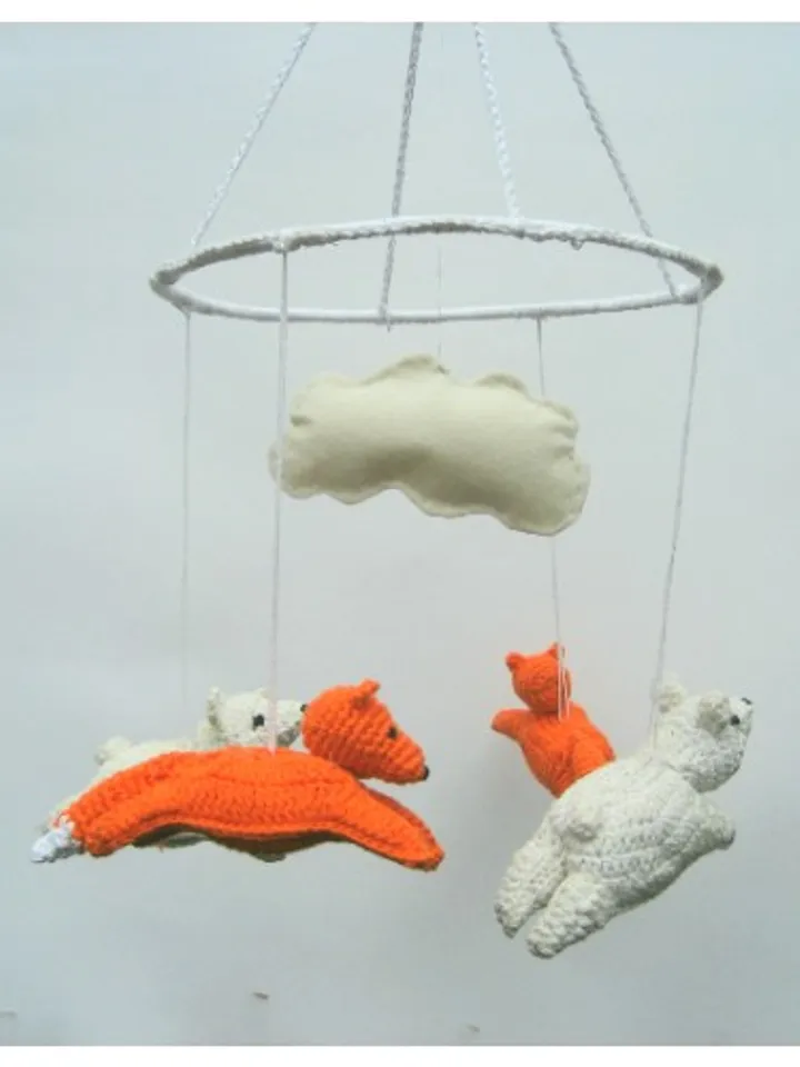 Foxes and bears mobile, Baby mobile, animal mobile, ZOO mobile, forest mobile, Thebabemuse