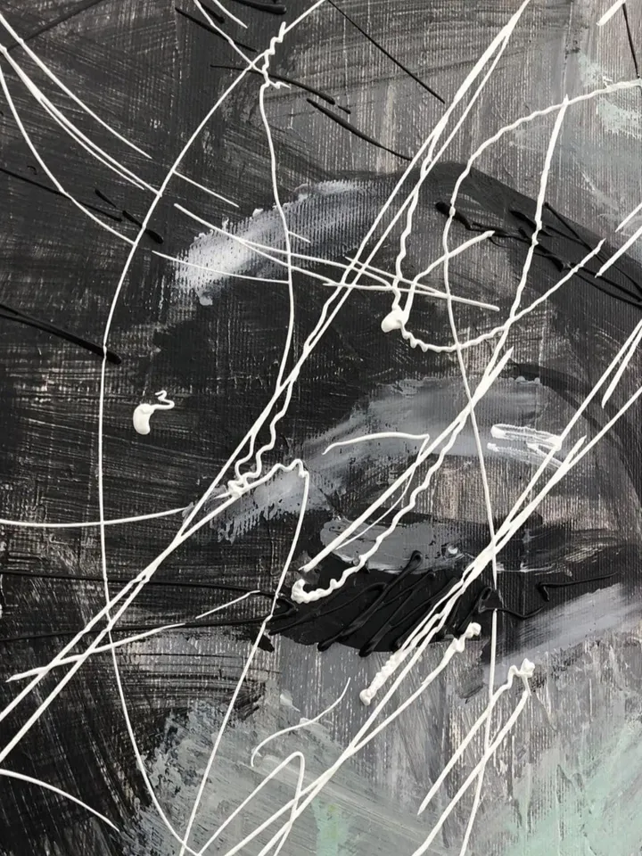 Smoking Woman Painting, Black and White Wall Art, Red Lips Art, Sensual Woman Portrait, Canvas Art, Large Wall Decor, Original Oil Painting