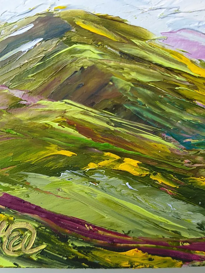 Tuscany Painting ACEO Original Art Landscape Wall Art Small Impasto Oil Painting