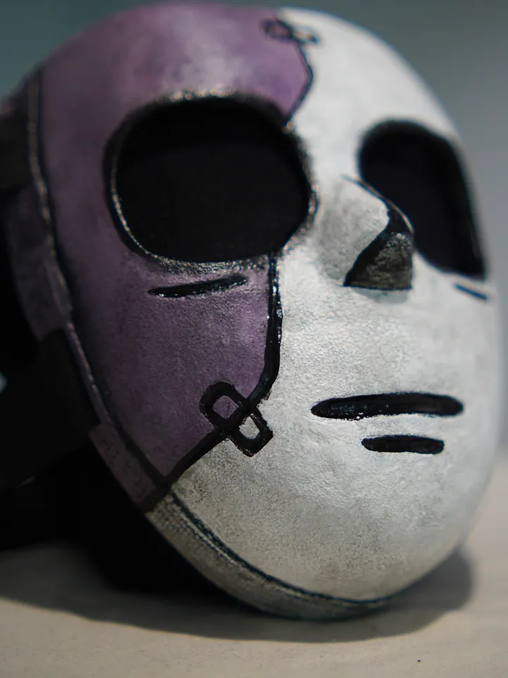 Sally Face cosplay Pink-White mask Game mask Halloween mask High Quality Resin mask