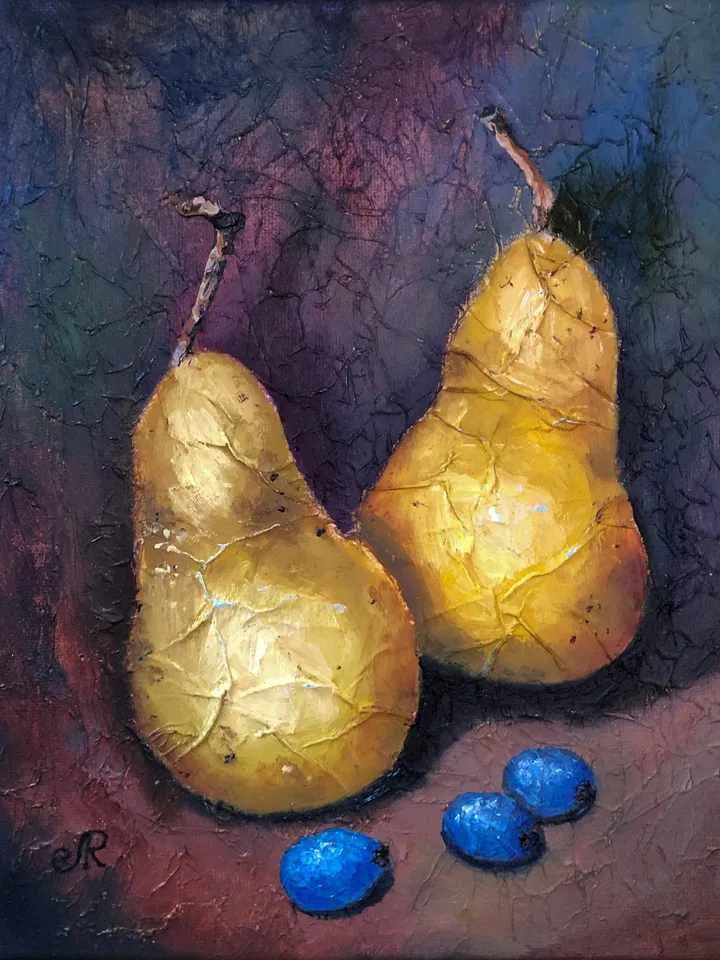 Pearы Painting Fruits Oil Painting Original Kitchen Still life