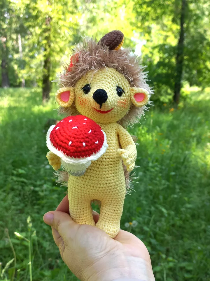 Crochet hedgehog pattern in English Amigurumi plush toy crochet tutorial