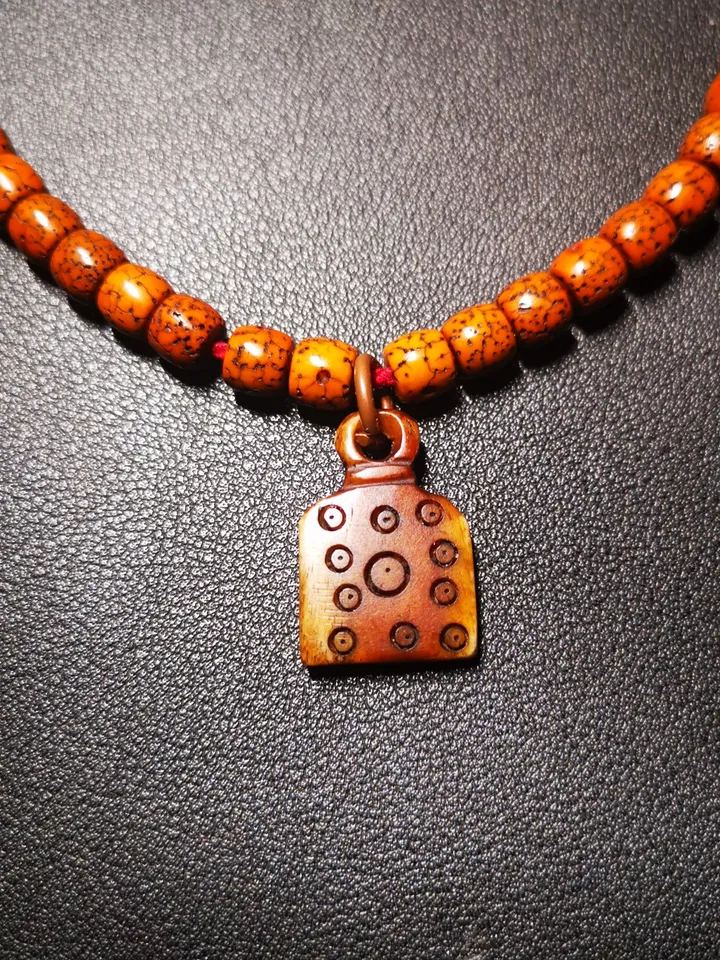 Yak Bone Carved Flower Mala Pendant,Bead Counter Clip, Prayer Bead Accessories,Gandhanra Tibetan Amulet