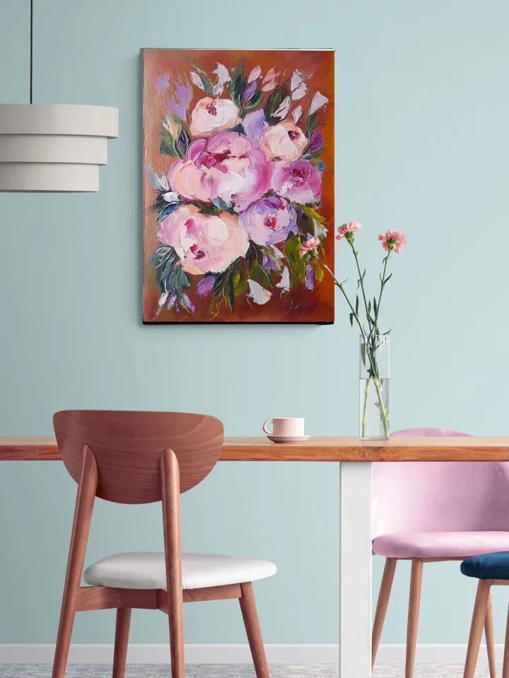 Peonies Oil Paintings| Impressionism Peony