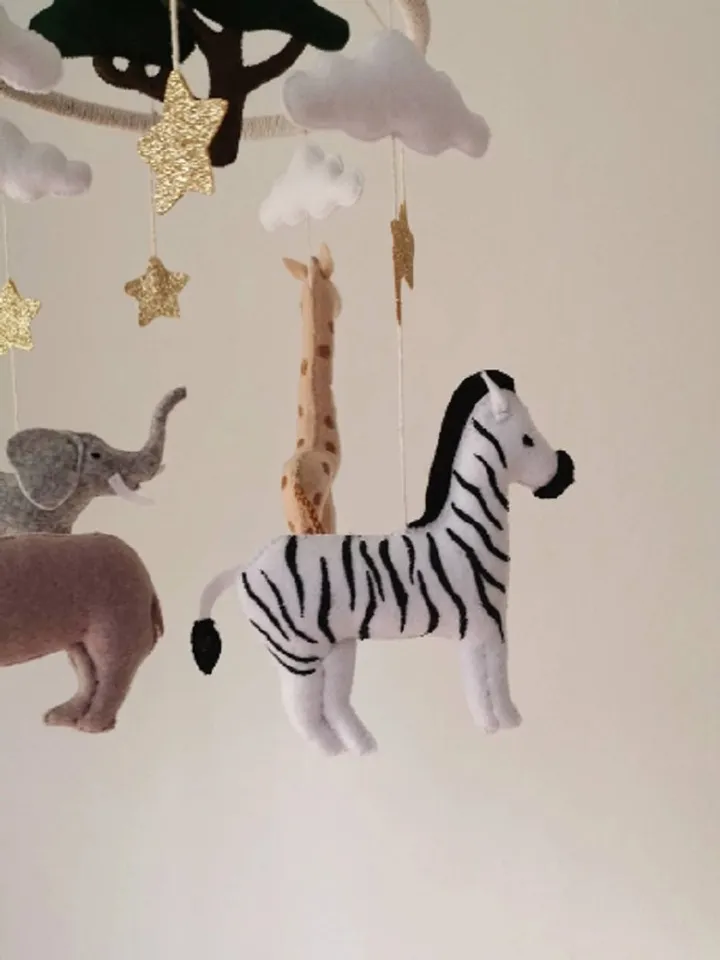 Jungle theme baby mobile, Safari mobile, crib mobile, Neutral mobile