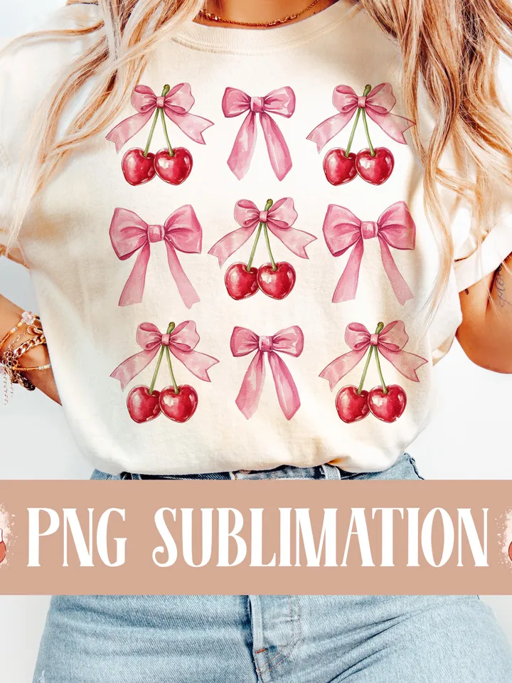 Cherry Png, Trendy Valentines png, Pink Bow png, Coquette Bow png, Valentine png, Aesthetic Png, Valentines Day png, Social Club png, Trendy
