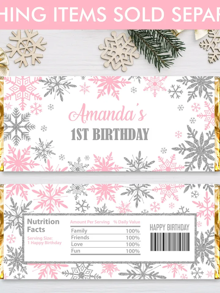 Winter Onederland Signs, Winter Onederland Birthday Girl Decorations, Pink Silver Snowflakes First Birthday Decorations Instant Download