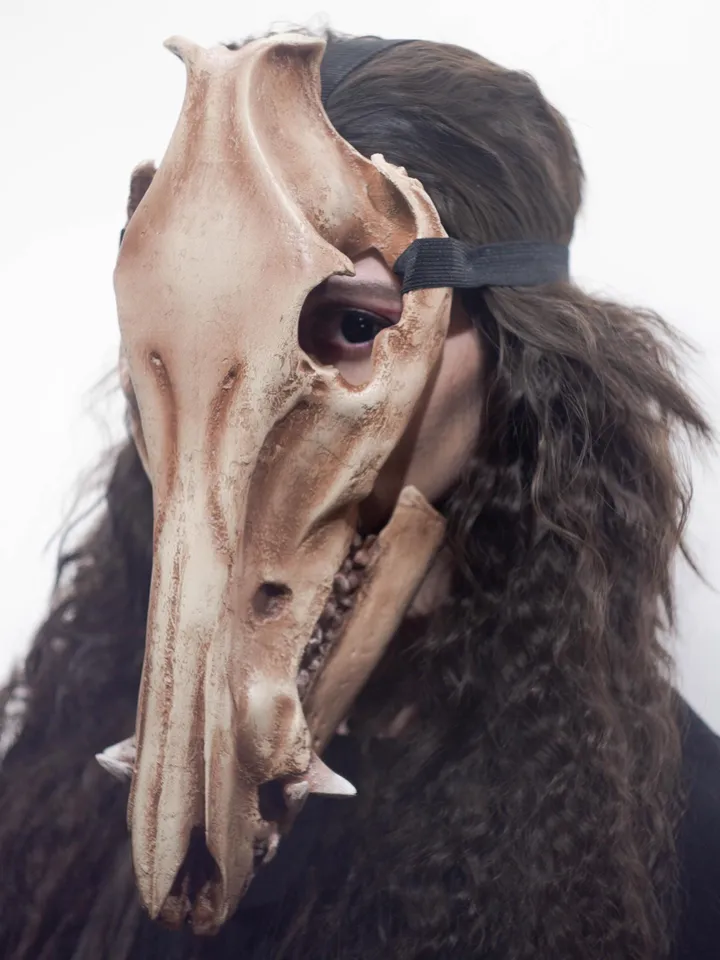 Boar Skull Mask | animal skull mask | Viking skull Mask | resin skull mask | cosplay face mask | halloween scary mask | creepy mask