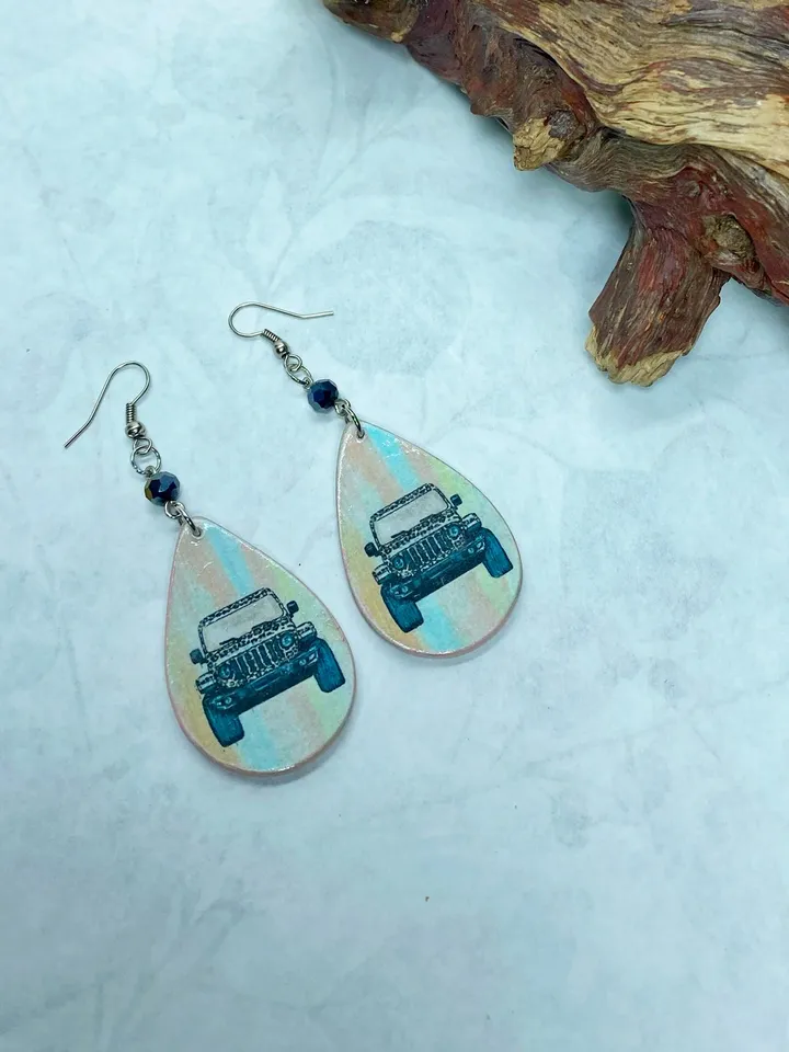 Creative handmade earrings. Bijouterie. Individual design.