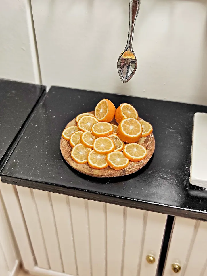 Oranges from polymer clay, orange for dolls, fruit for doll house, gift ideas, miniature, dollhouse food, mini food