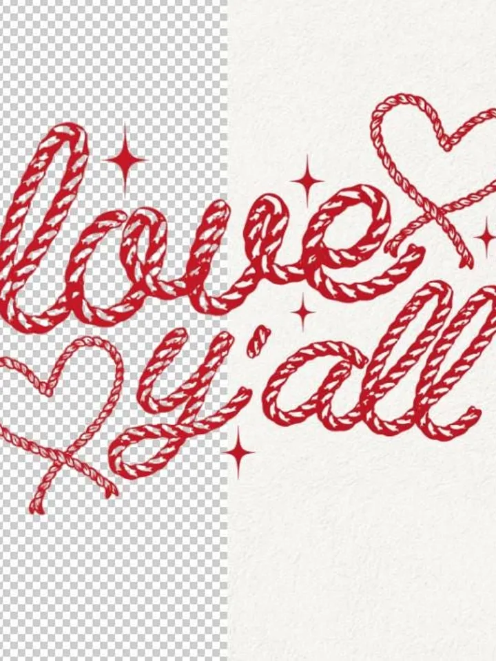 Love Y'All PNG, Western Valentine png, Cowgirl Valentines png, Cowboy valentines png, Western png, Valentines day png, Love png, xoxo, png