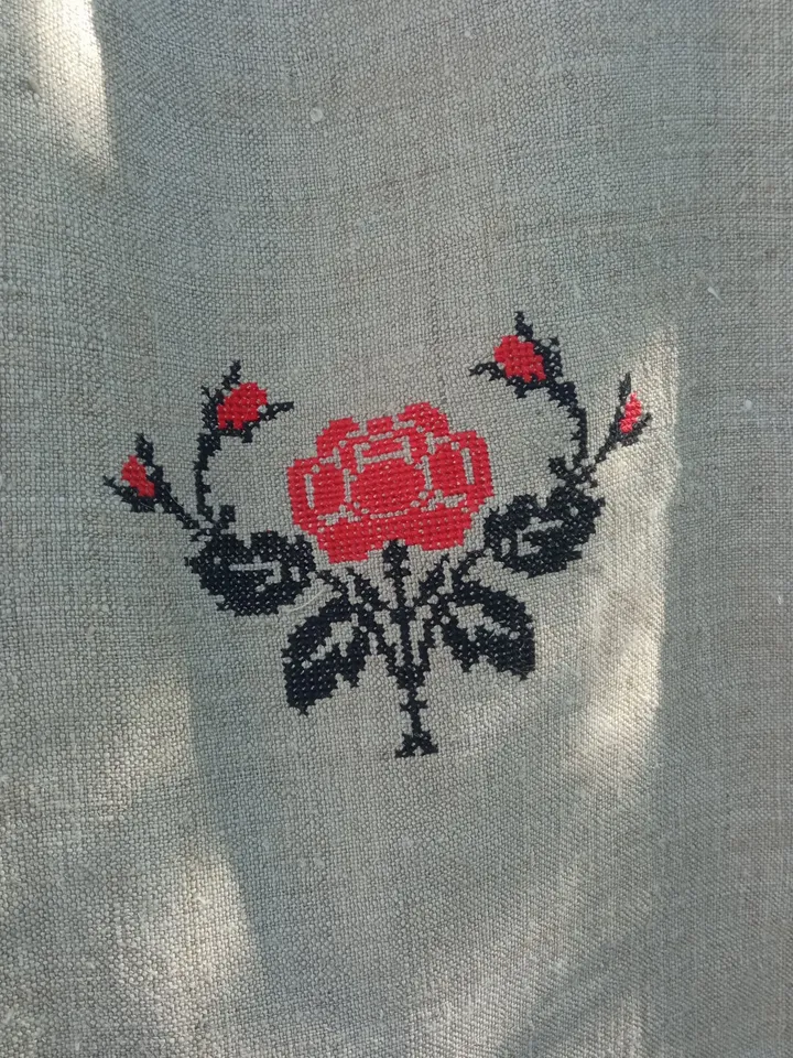 Big Shopper Embroidery Bag, Handmade tote bag
