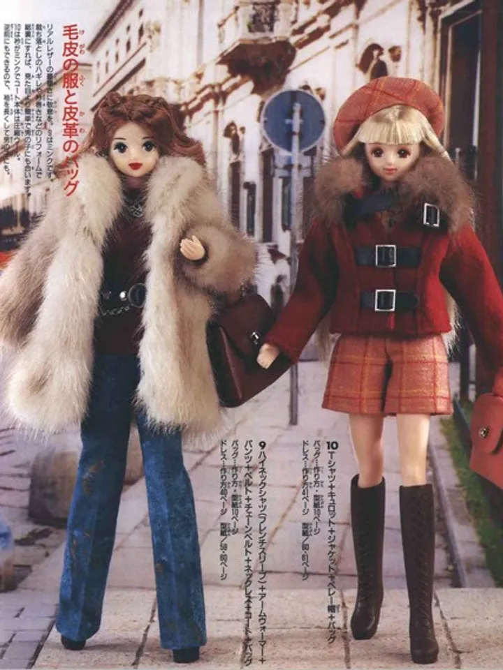 Clothes for Fashionable Dolls Japanese Magazine Sewing Pattern Wardrobe Clothes for Dolls Digital Download PDF