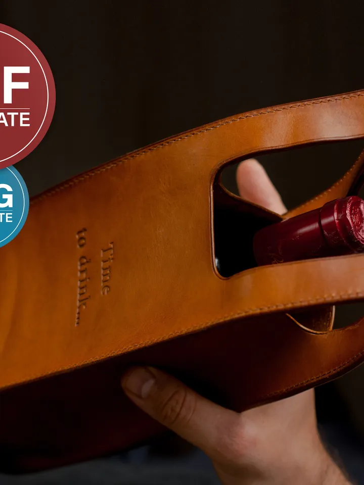 Leather Wine Bottle Holder Bag PDF Pattern + Video