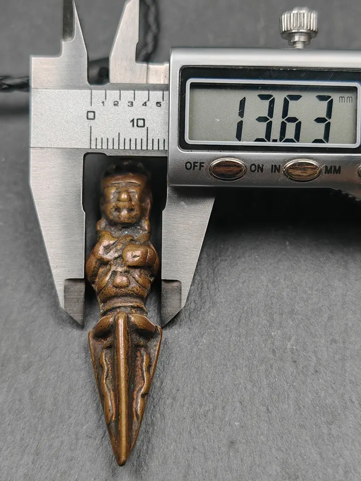Gandhanra Antique Tibetan Amulet ,Vajrapani Phurba,Kila(Dorje Phurba) , Trantic Buddhism Ritual Implement Pendant,Made of Copper,2.36"