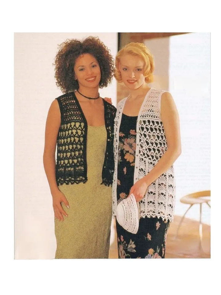 Waistcoat crochet, vest crochet pattern, lace vest pdf