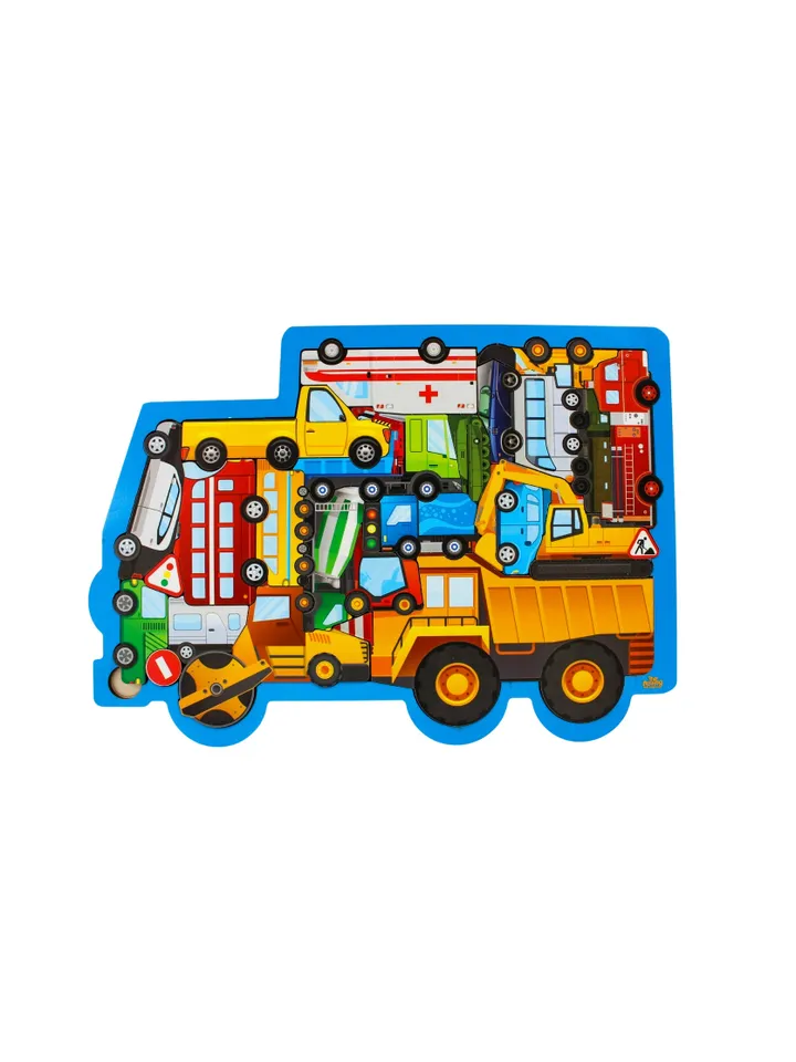 Puzzle board with transport, Wooden Montessori Toddler Toys Age 3 4 5 year