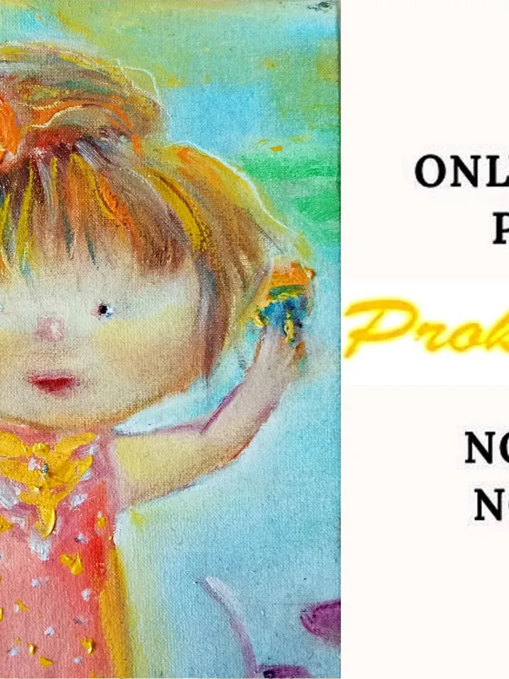 Girl Portrait Painting Impasto Painting Angel Portrait Original Art Naive Style Wall Art Nursery Decor Gift by ArtProkopaloSv