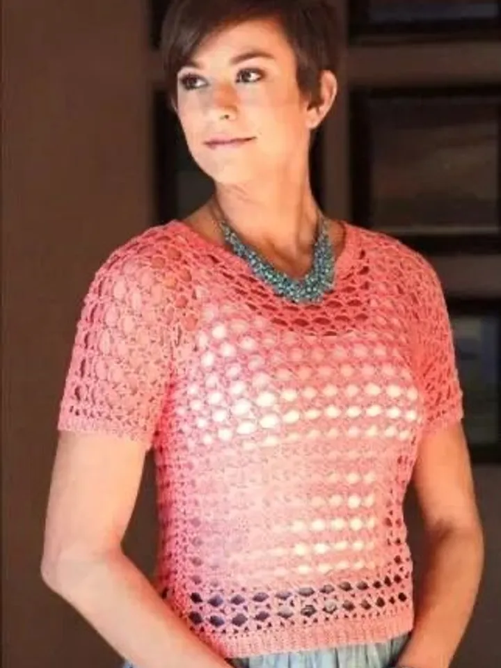 Crochet top pattern top crochet mesh top pdf top summer top pdf