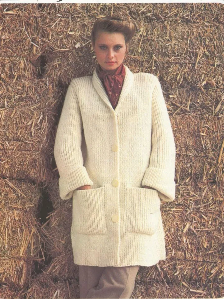Cardigan pattern knitting pdf, pockets cardigan knitting pattern, long cardigan pattern pdf instant download