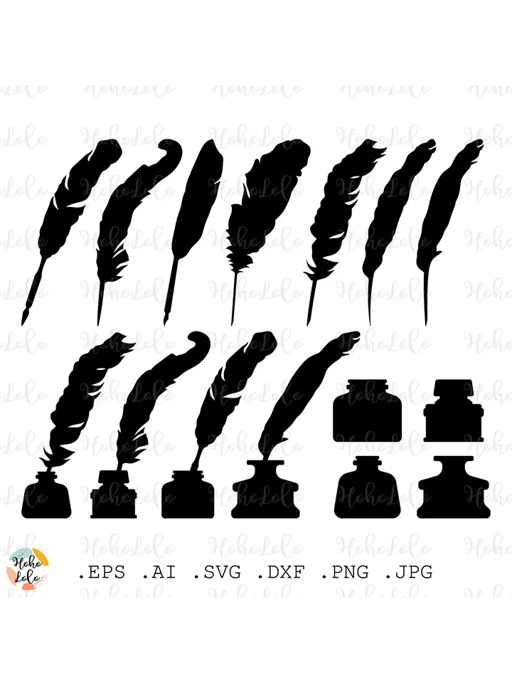 Pen Ink Svg, Pen Ink Silhouette, Pen Ink Cricut, Pen Ink Stencil, Pen Ink Templates Dxf, Pen Ink Clipart Png